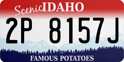 ID license plate 2P8157J