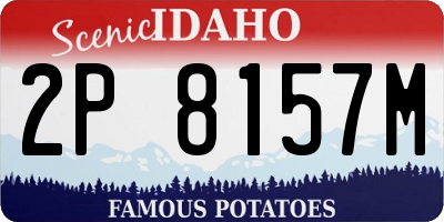 ID license plate 2P8157M