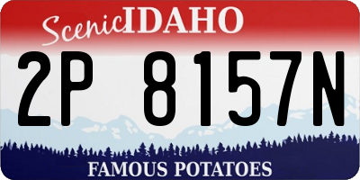 ID license plate 2P8157N