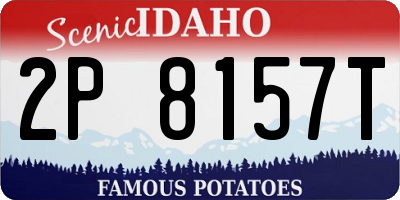 ID license plate 2P8157T