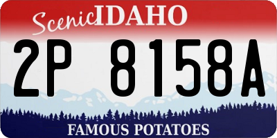 ID license plate 2P8158A