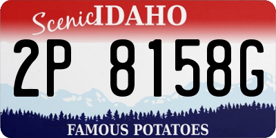 ID license plate 2P8158G