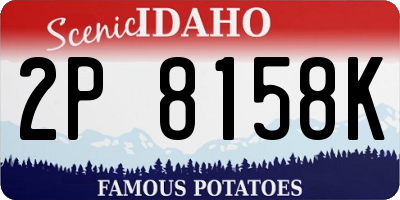 ID license plate 2P8158K