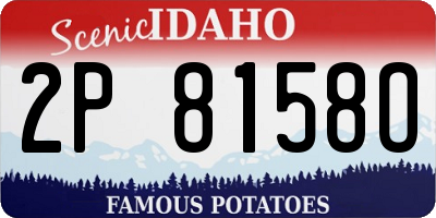 ID license plate 2P8158O