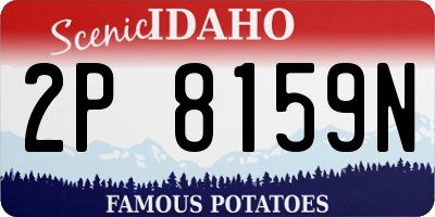 ID license plate 2P8159N