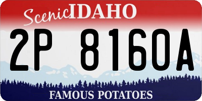 ID license plate 2P8160A