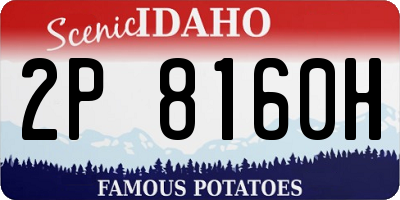 ID license plate 2P8160H