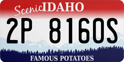 ID license plate 2P8160S