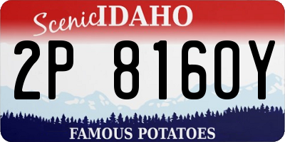ID license plate 2P8160Y