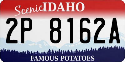ID license plate 2P8162A