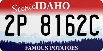 ID license plate 2P8162C