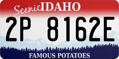 ID license plate 2P8162E