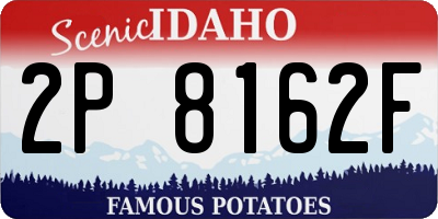 ID license plate 2P8162F
