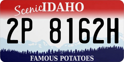 ID license plate 2P8162H