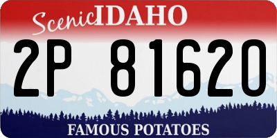 ID license plate 2P8162O