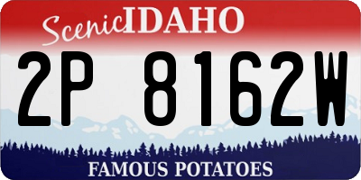 ID license plate 2P8162W