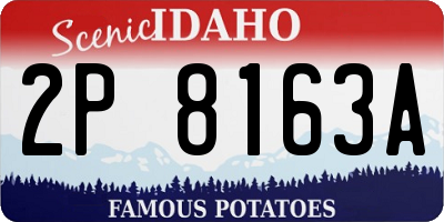 ID license plate 2P8163A