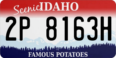 ID license plate 2P8163H