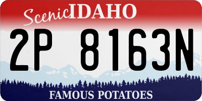 ID license plate 2P8163N