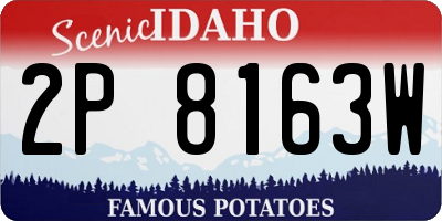 ID license plate 2P8163W