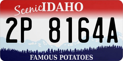 ID license plate 2P8164A