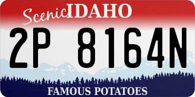 ID license plate 2P8164N