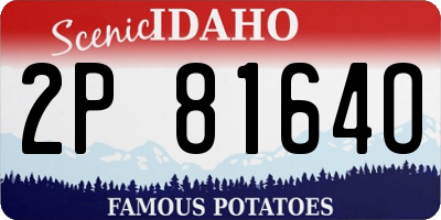 ID license plate 2P8164O
