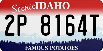 ID license plate 2P8164T