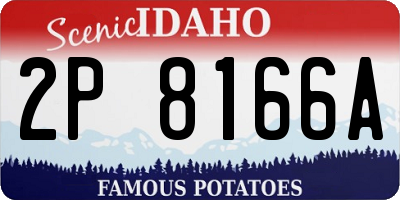 ID license plate 2P8166A