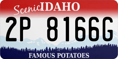 ID license plate 2P8166G