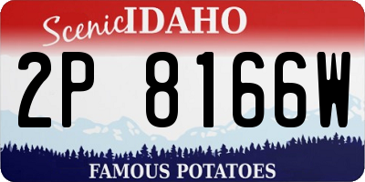 ID license plate 2P8166W