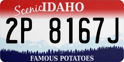 ID license plate 2P8167J