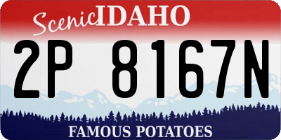 ID license plate 2P8167N