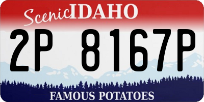 ID license plate 2P8167P