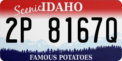 ID license plate 2P8167Q