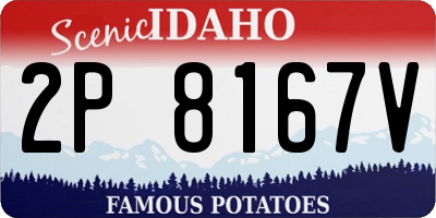 ID license plate 2P8167V