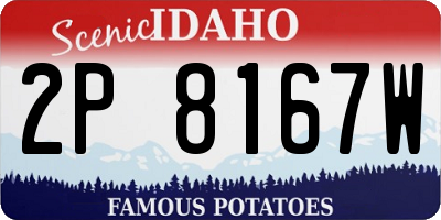 ID license plate 2P8167W