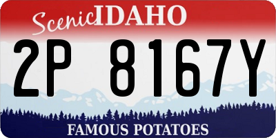 ID license plate 2P8167Y