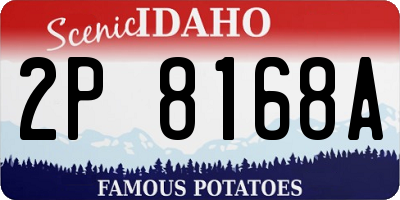 ID license plate 2P8168A