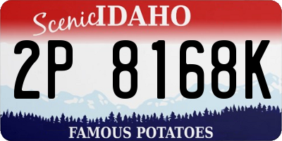 ID license plate 2P8168K