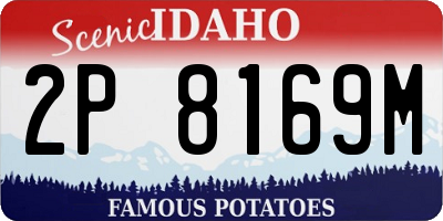 ID license plate 2P8169M