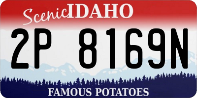 ID license plate 2P8169N