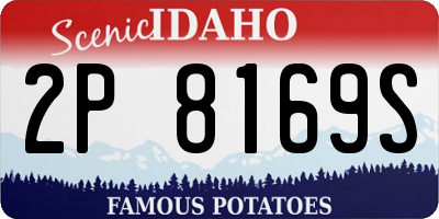 ID license plate 2P8169S