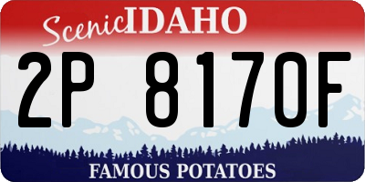 ID license plate 2P8170F