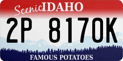 ID license plate 2P8170K