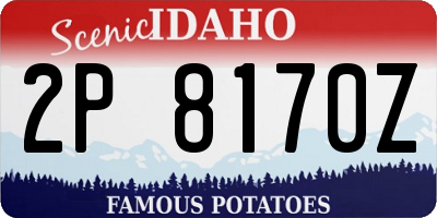 ID license plate 2P8170Z