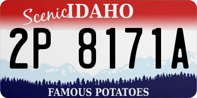 ID license plate 2P8171A