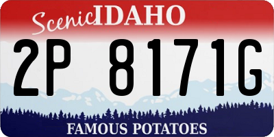 ID license plate 2P8171G