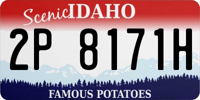 ID license plate 2P8171H
