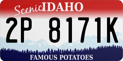 ID license plate 2P8171K